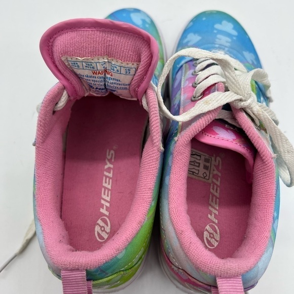 HEEELYS PRO 20 PINK & SKY BLUE ROLLER SNEAKERS YOUTH SZ 5 OR WOMENS SIZE 6 - Picture 13 of 15